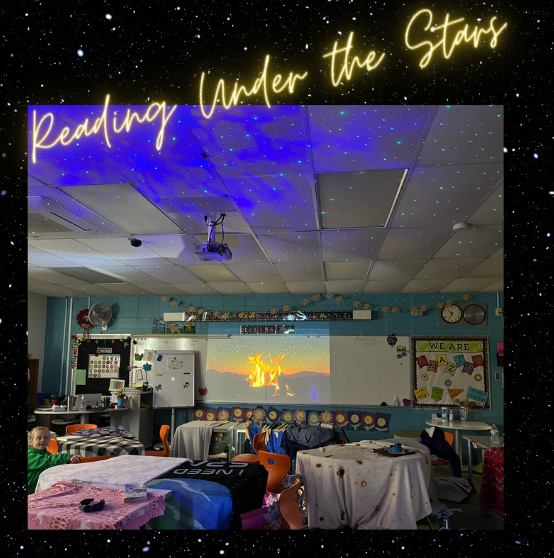 2nd graders enjoyed "Reading Under the Stars" during our reading camp out 🏕