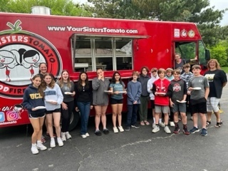 A real food truck visits 3rd period for their Food Truck Project! Thank you to Your Sisters Tomato! 